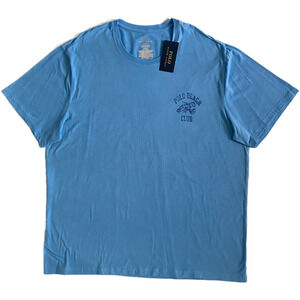 Polo Ralph Lauren T-Shirt Men's XL "Polo Beach Club" Crew Neck Stretch Blue NEW